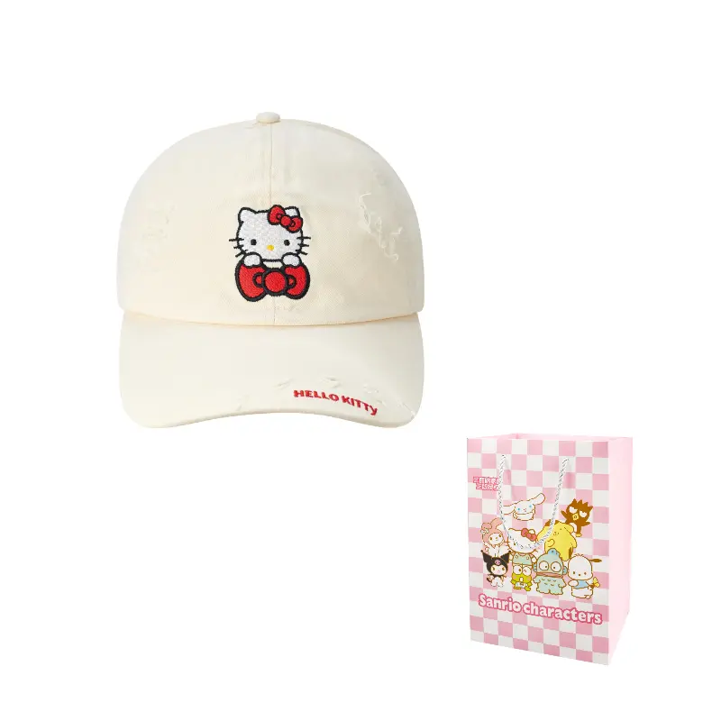 

Sanrio Хлопковая бейсболка Hello Kitty унисекс, Hello Kitty White Baseball Cap