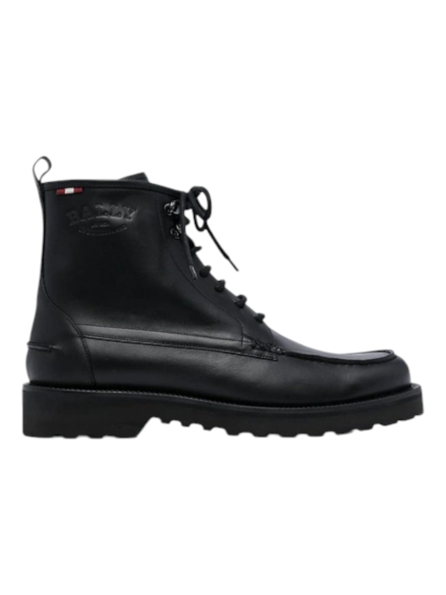 

Bally Nokor 6239793 Мужские черные кожаные ботинки Moc Toe