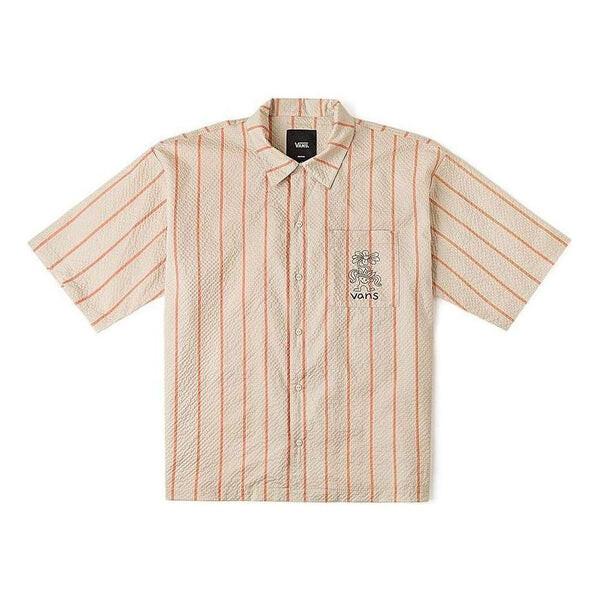 

Рубашка stripe short-sleeved shirts 'orange tan' Vans, бежевый