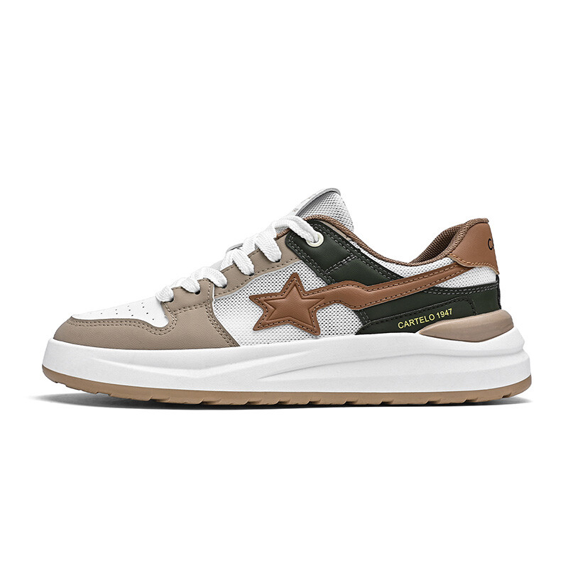 

Кроссовки CARTELO/Catilla crocodile Skateboarding Shoes Men Low-top, белый/серый