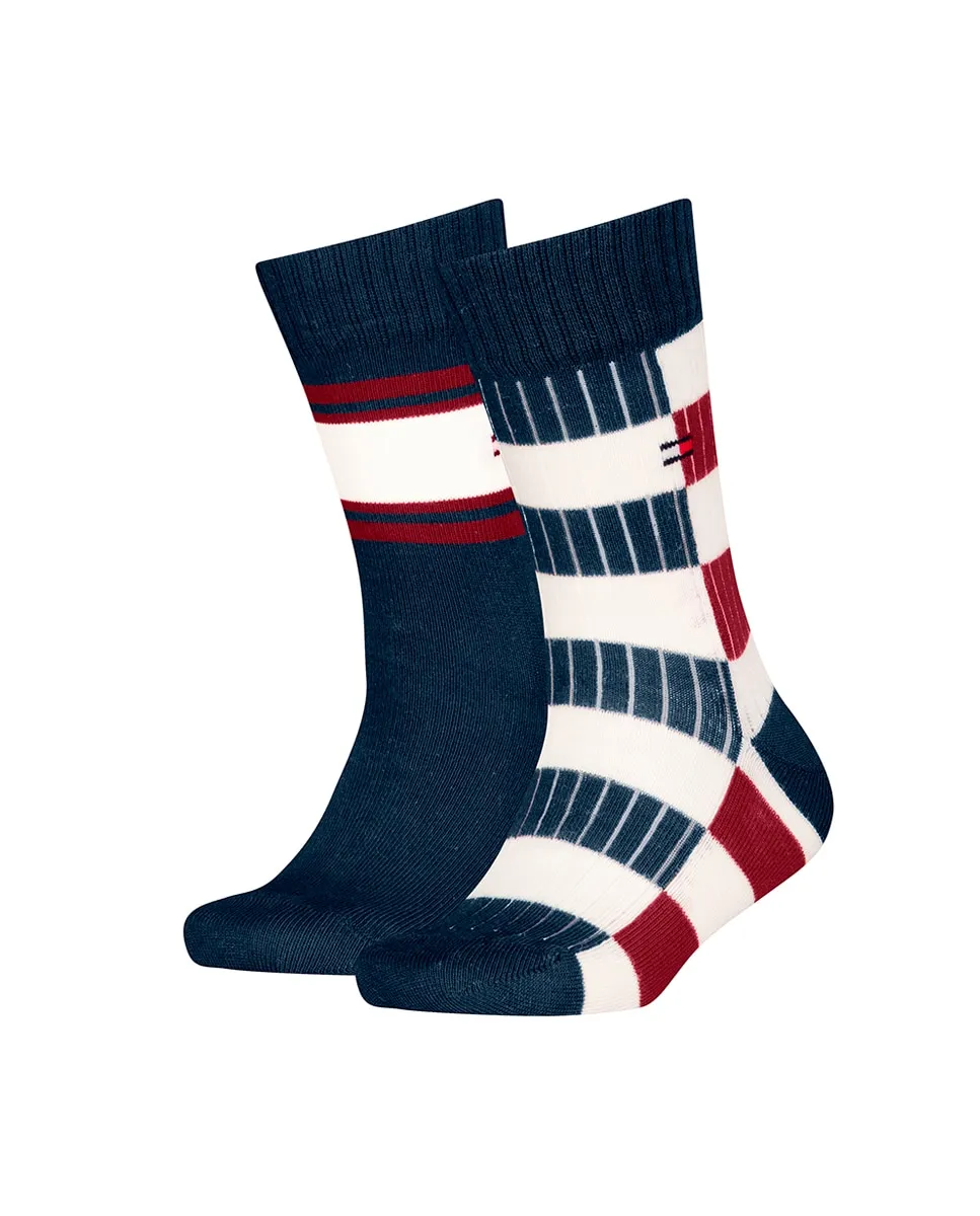 

Классические детские носки (упаковка из 2 штук) Tommy Hilfiger, мультиколор