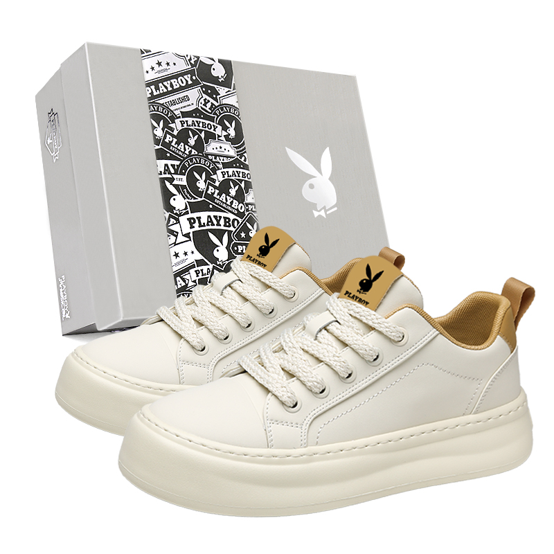 

Playboy Низкие скейтерские кроссовки мужские бежево-коричневые, цвет Beige Brown