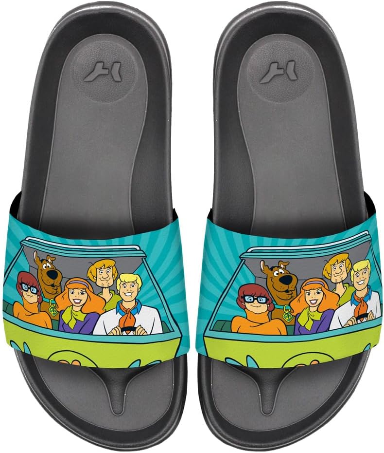 

Шлепанцы Popfunk Scooby-Doo Mystery Machine унисекс для взрослых, регулируемые, официально лицензированы Hypd Slydr Switch, черный
