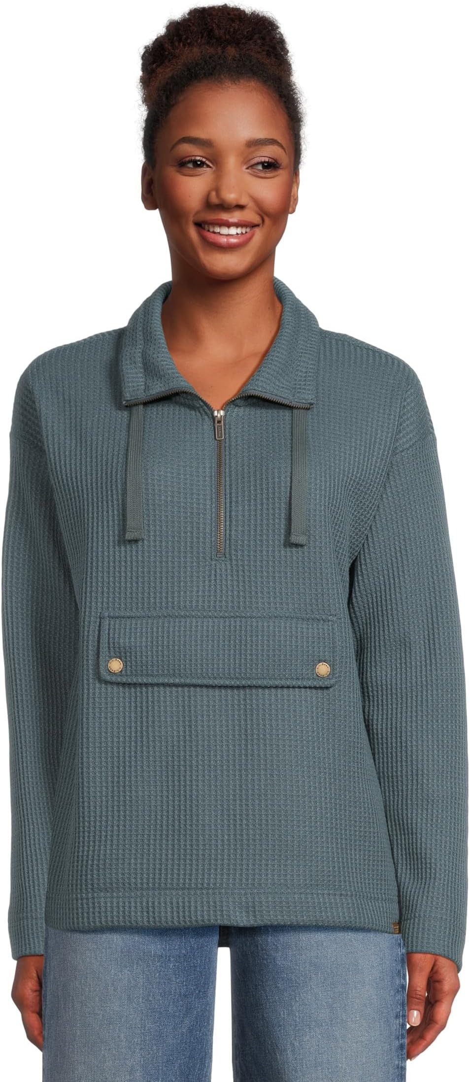 

Свитер L.L.Bean Birchwood Brushed Waffle Anorak, цвет Rangeley Blue