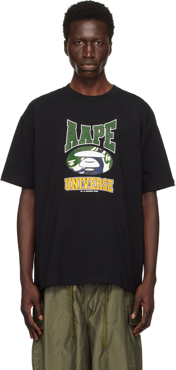 

Футболка с темой AAPE by A Bathing Ape, черный
