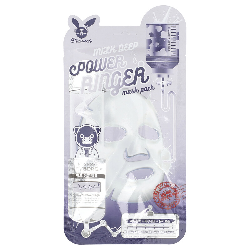 

Elizavecca, Milk Deep Power Ringer Beauty Mask Pack, 1 шт., 23 мл (0,78 жидк. Унции)