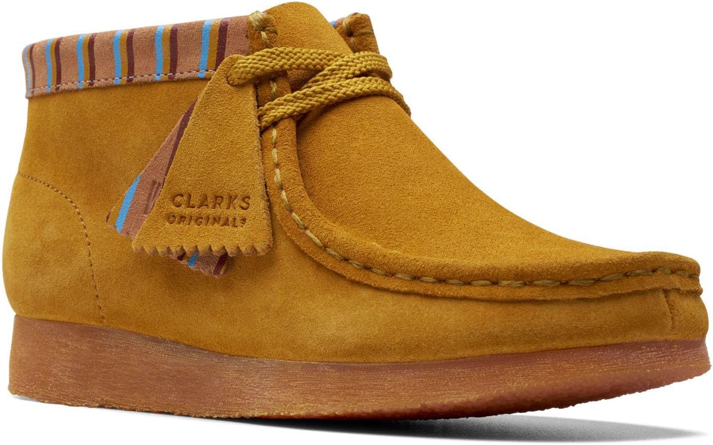 Детские ботинки Wallabee O от Clarks, Mustard — фото 3