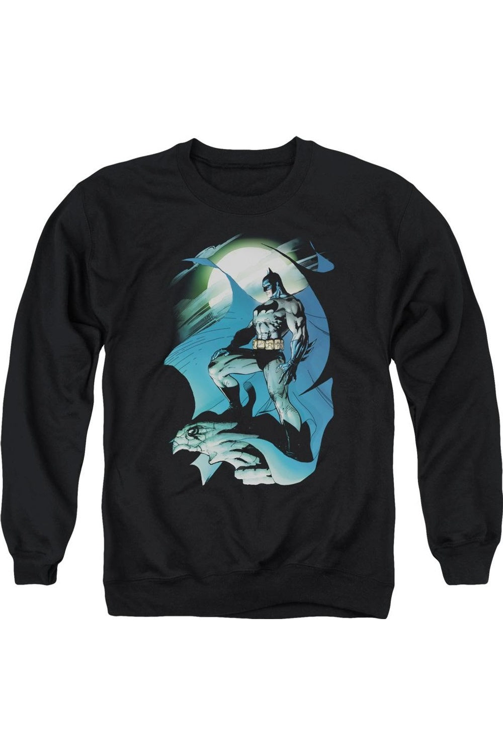 

Толстовка Batman Glow Of The Moon для взрослых с круглым вырезом Gildan, черный