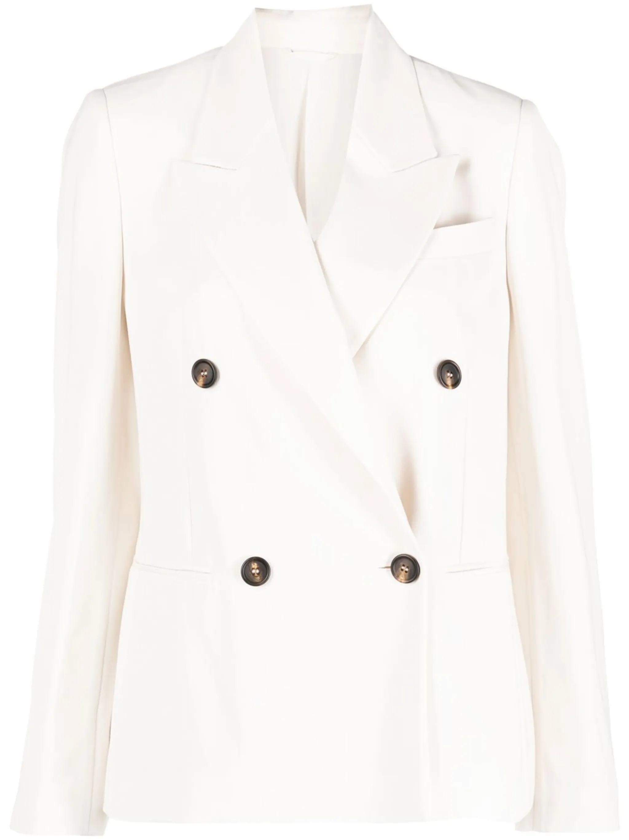 

Двубортный блейзер Brunello Cucinelli, нейтральный