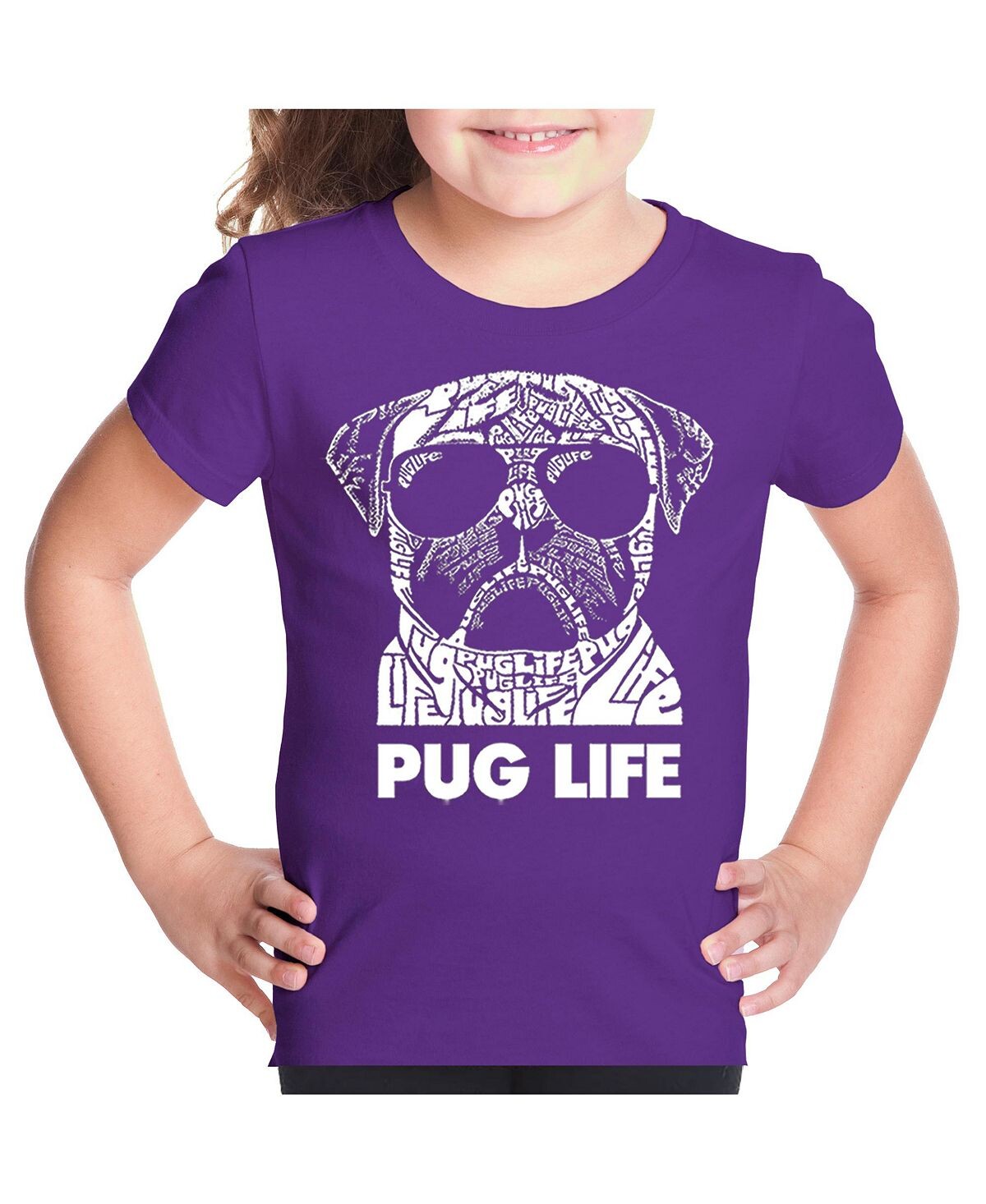 

Футболка с надписью «Big Girl's Word Art» - Pug Life LA Pop Art