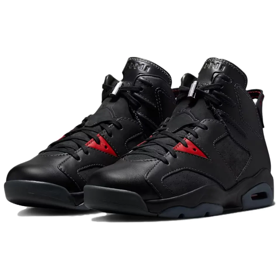 Jordan Air 6 Slip Resistant Abrasion Resistant Mid top Vintage баскетбольные кроссовки Unisex Black — фото 3