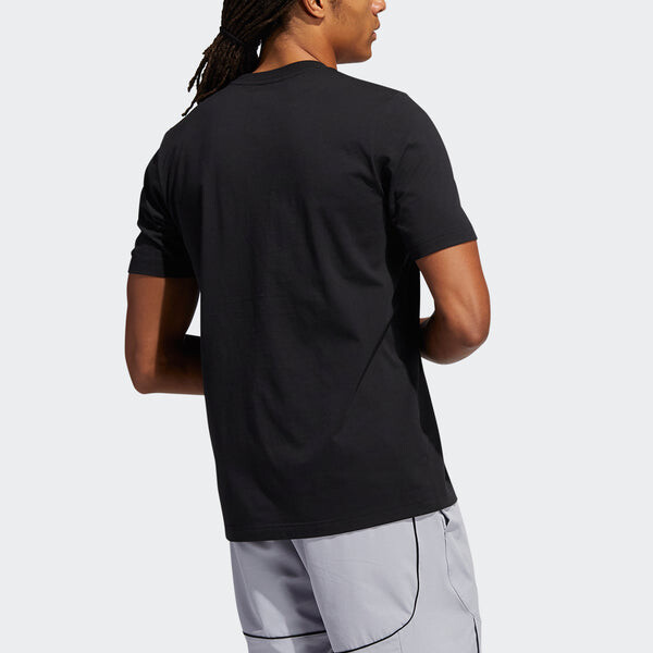 Футболка china s1 tee basketball cartoon printing sports round neck short sleeve black Adidas, черный — фото 3