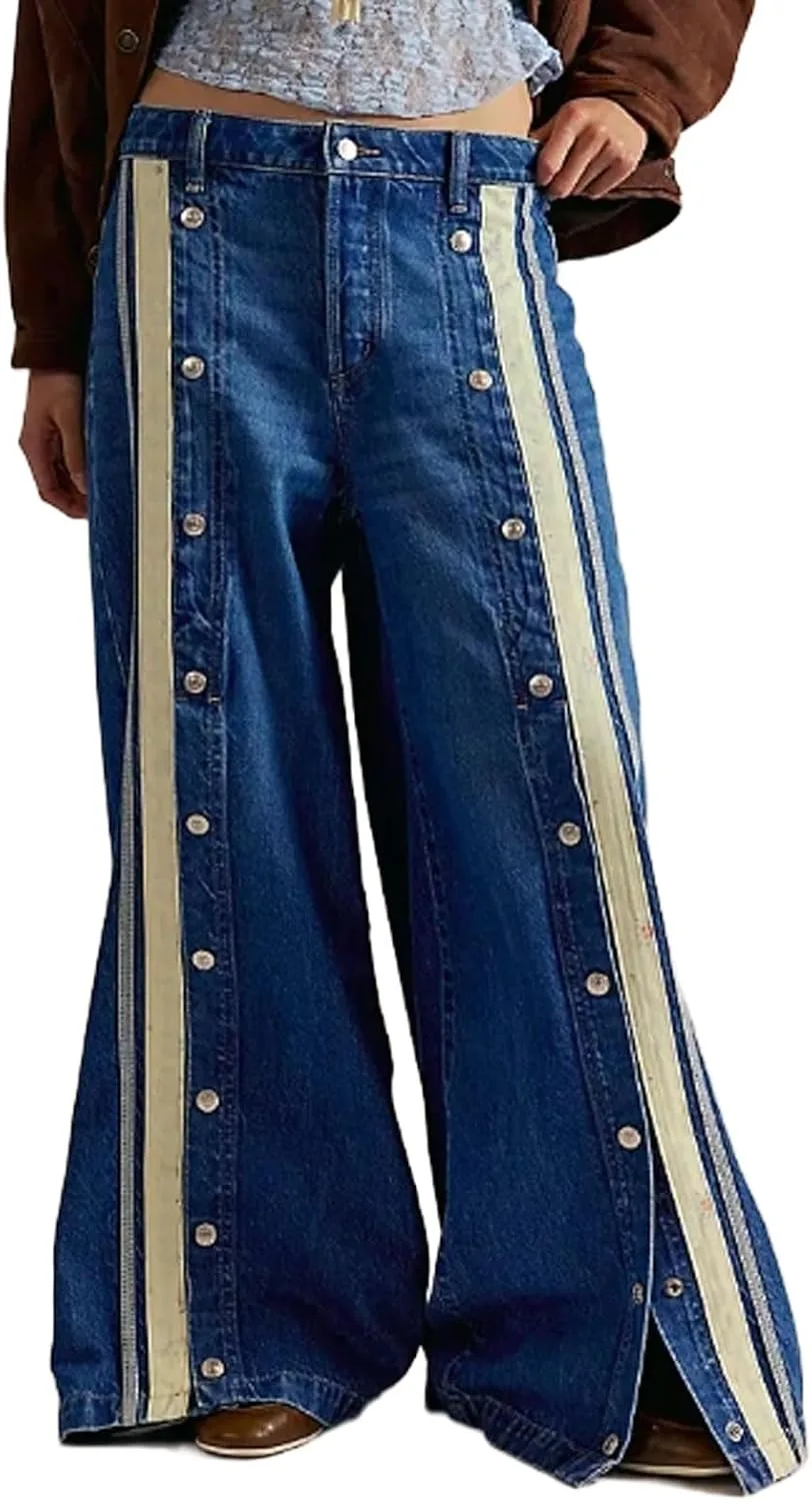 

CHARTOU женские джинсы-карго с застежкой на пуговицах