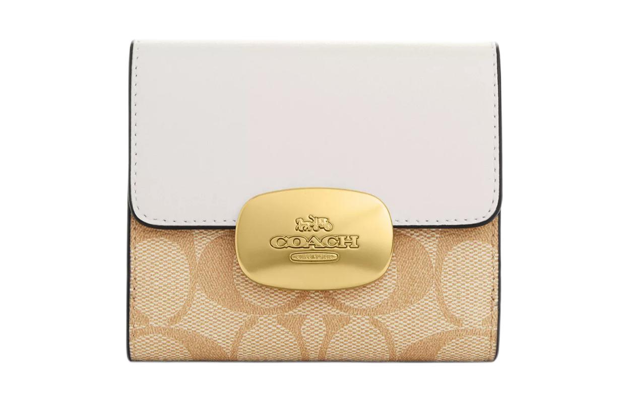 

Кошелек мини из лакированного холста Eliza для женщин светло-хаки COACH