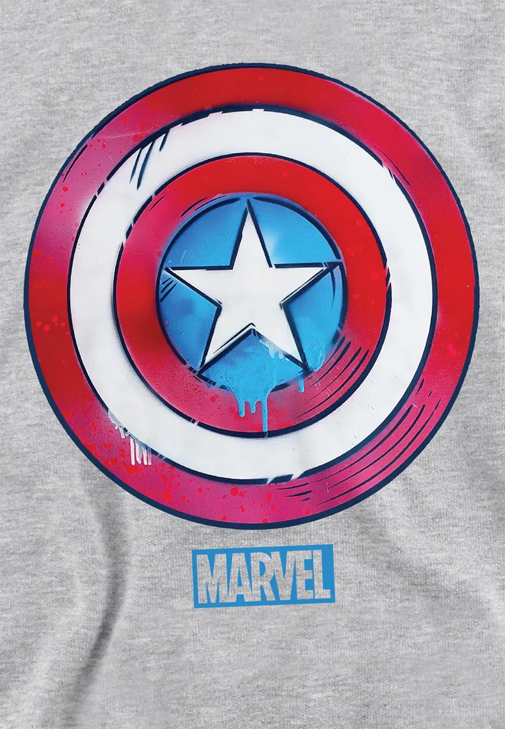 Детская худи Marvel Captain America Drip Shield, серый — фото 2