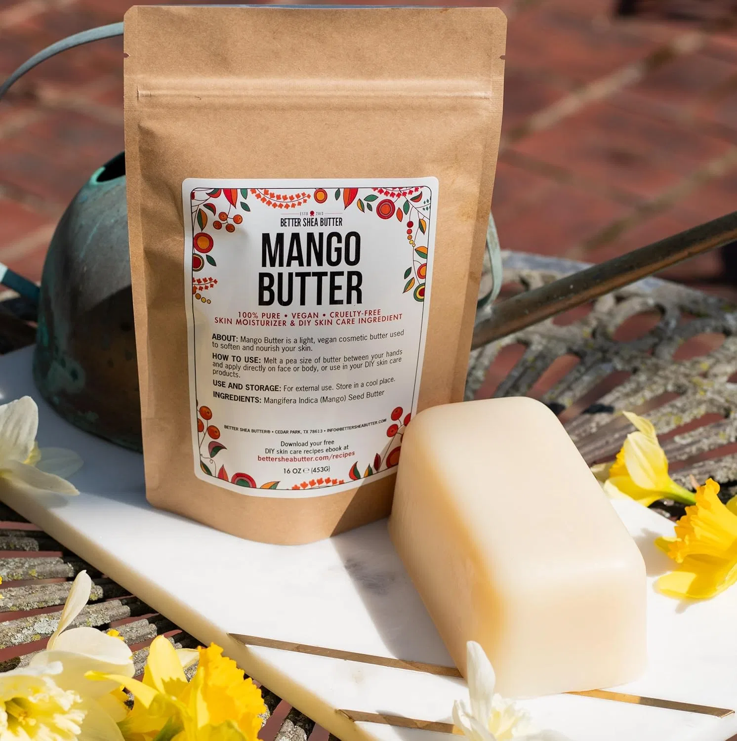 Масло манго 100% Pure Mango Butter, 16 oz, Better Shea Butter — фото 2