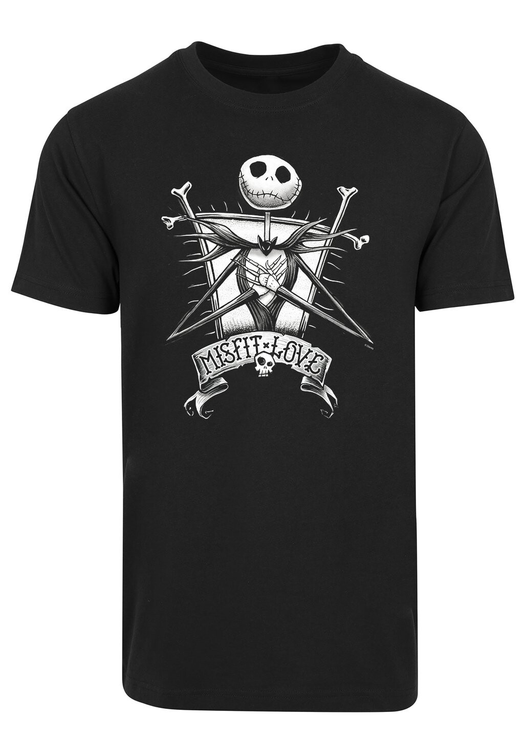 

Футболка с принтом Disney The Nightmare Before Christmas Misfit Love Premium Film F4NT4STIC, черный