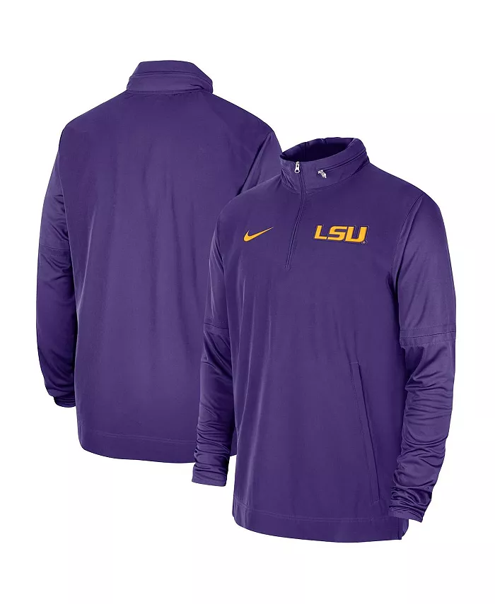 

Мужская фиолетовая худи-полузип LSU Tigers 2023 Coach с капюшоном Nike