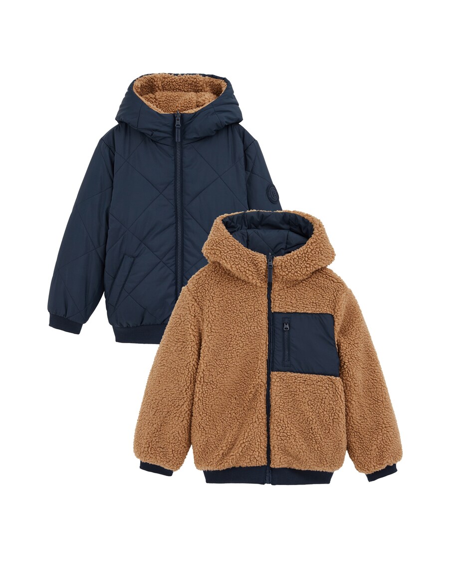 

Флисовая куртка WE Fashion, marine blue/Dark orange