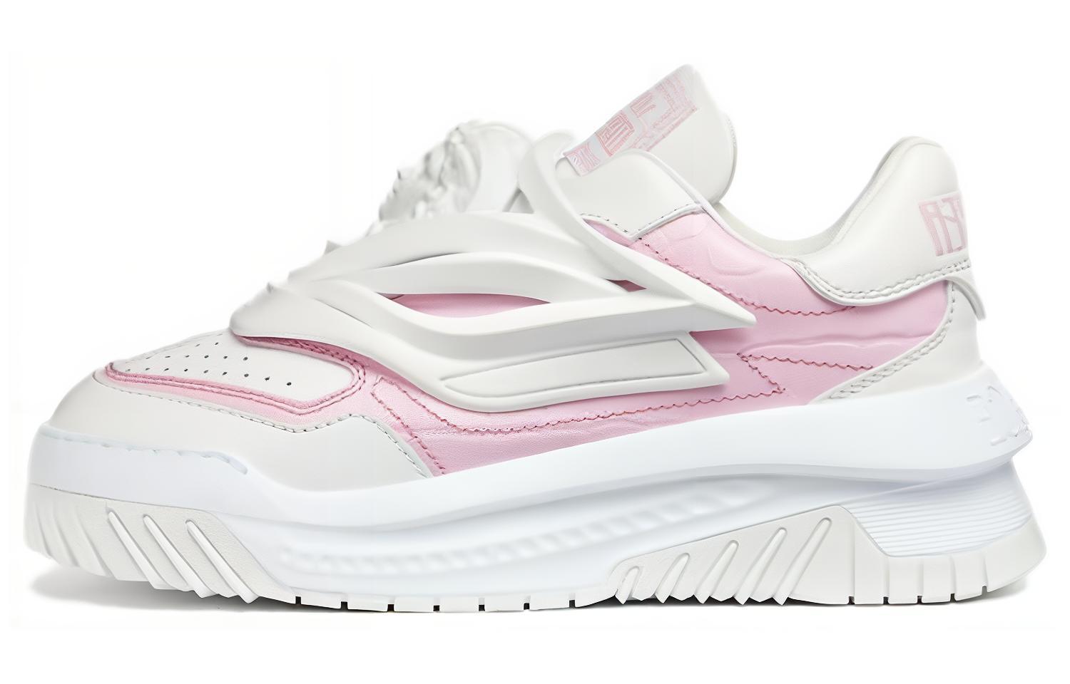 Кроссовки Odissea с эффектом крокодила VERSACE, White