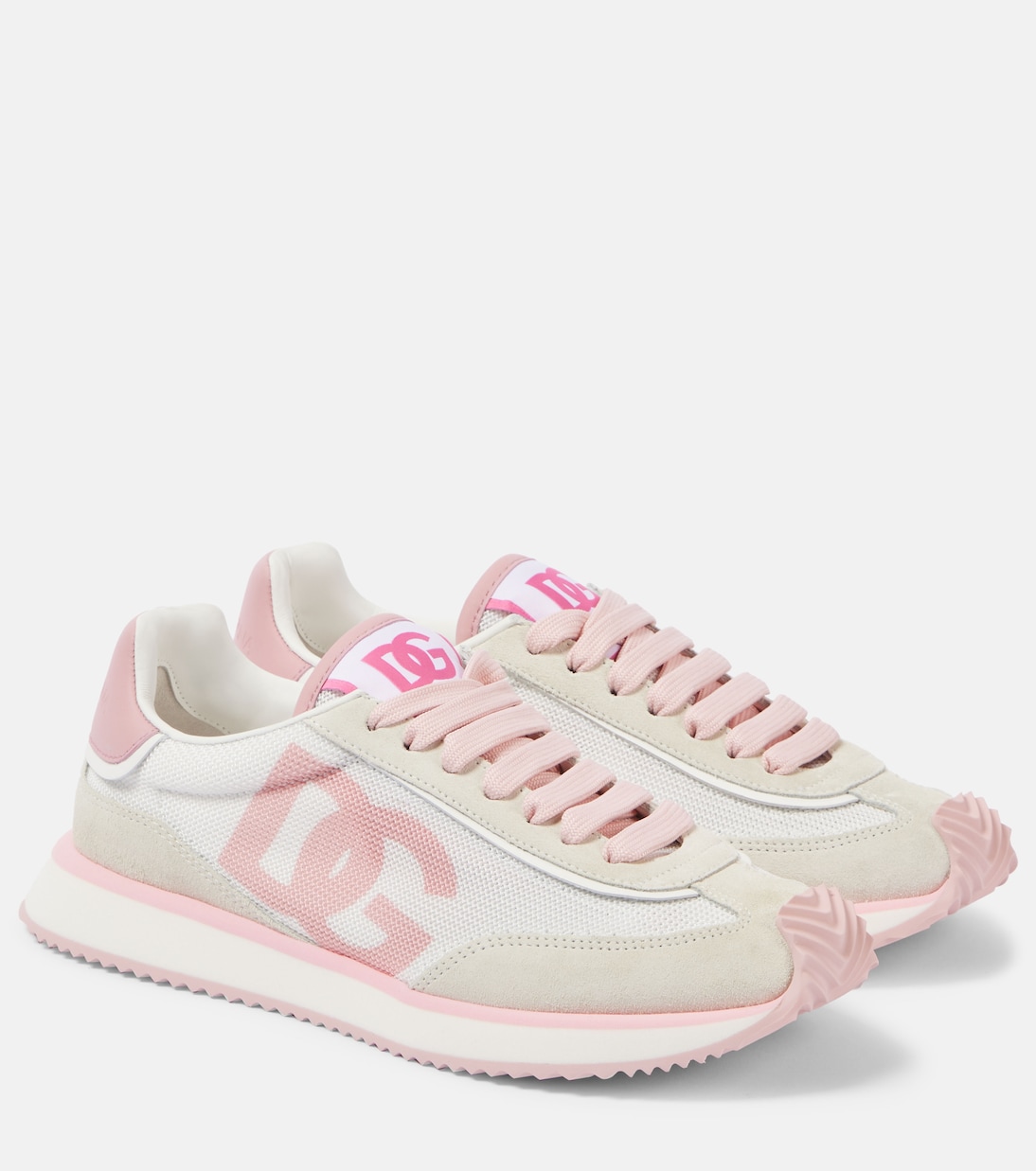 Кроссовки Dg' с мягкой подошвой Dolce&Gabbana, Bianco/Rosa