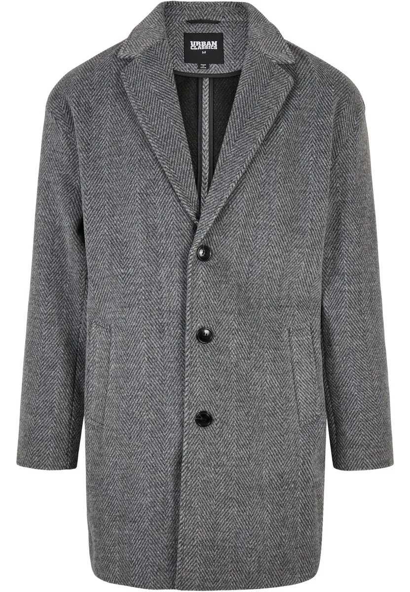 

Куртка всепогодная URBAN CLASSICS " Urban Classics Men's Classic Herringbone Coat" (1 шт.), без капюшона, серый