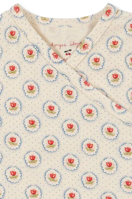 Комбинезон для новорожденных Newborn Onesie Konges Sløjd, бежевый — фото 4