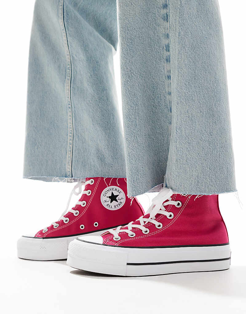 

Converse – Chuck Taylor All Star Lift Hi – Розовые высокие спортивные туфли