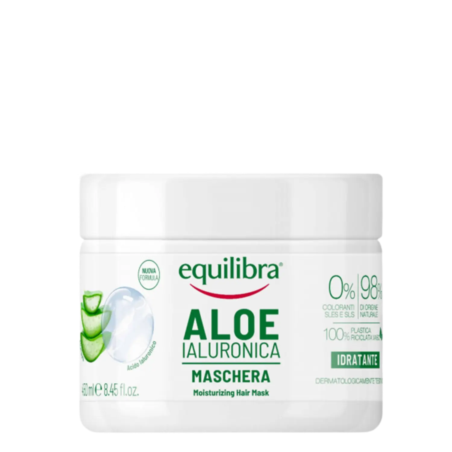 

Маска для волос алоэ Equilibra Hyaluronic Aloe, 450 мл