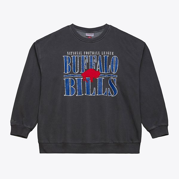 

Мужской свитшот Buffalo Bills Downtown Crew с винтажным логотипом, черный Mitchell & Ness
