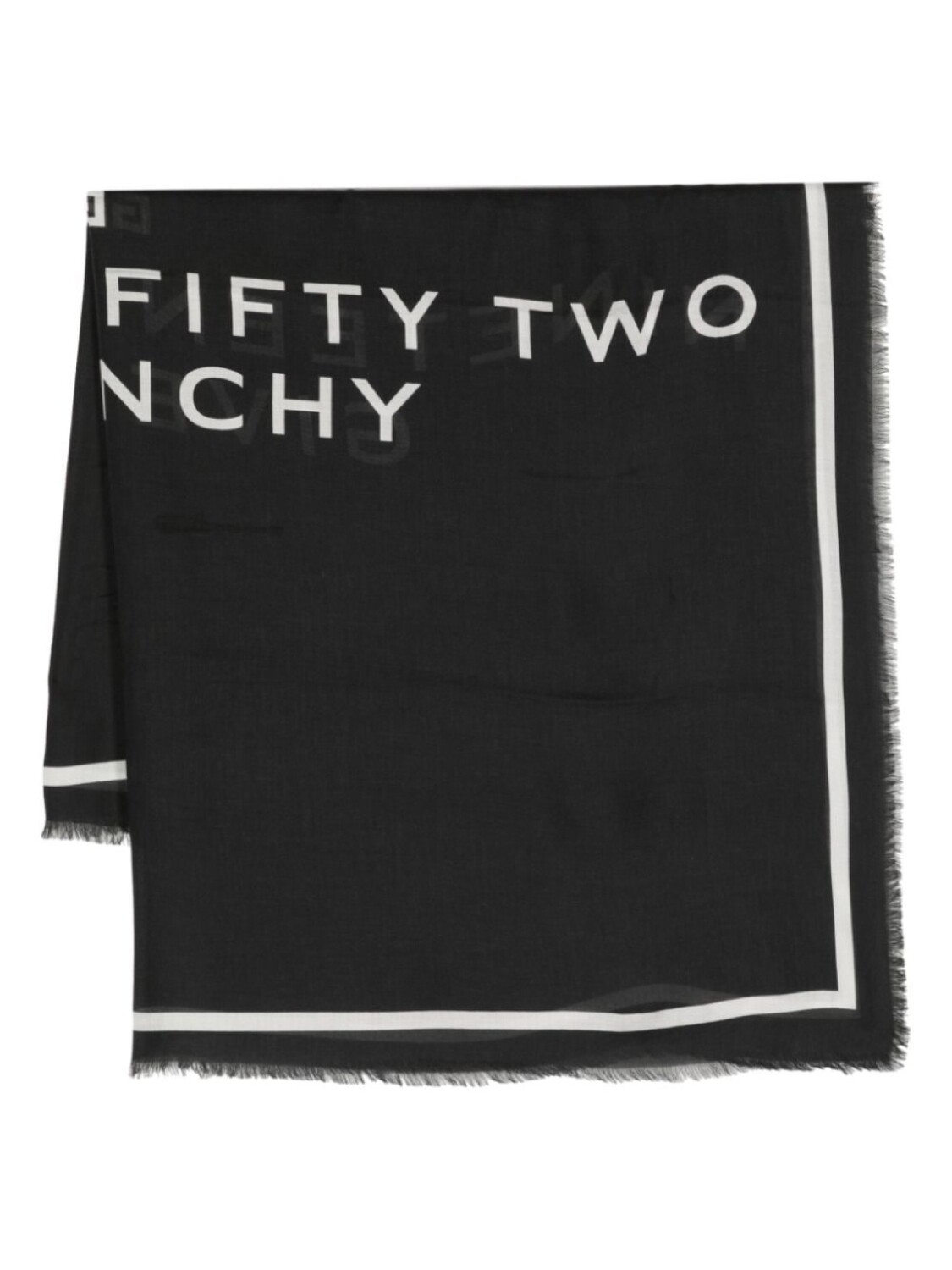 

Шарф с бахромой и логотипом Givenchy, черный