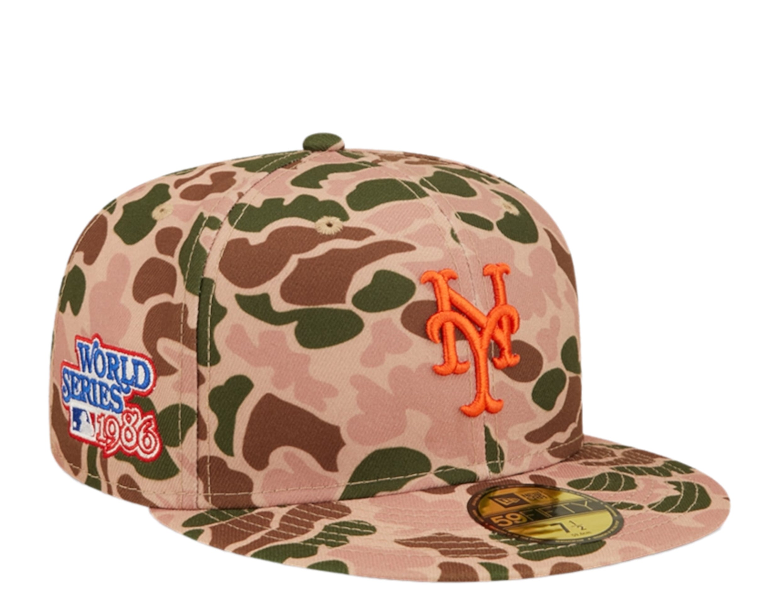 

Кепка New Era New York Mets Duck Camo 59FIFTY 1986 WS с оранжевым низом 60237949