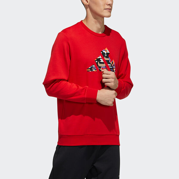 Толстовка с капюшоном cny с принтом графического логотипа красная Adidas, красный — фото 4