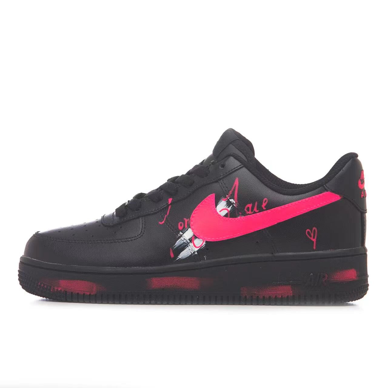 

Кроссовки Nike Air Force 1 Skateboarding Shoes Women's Low-top Pink, черный