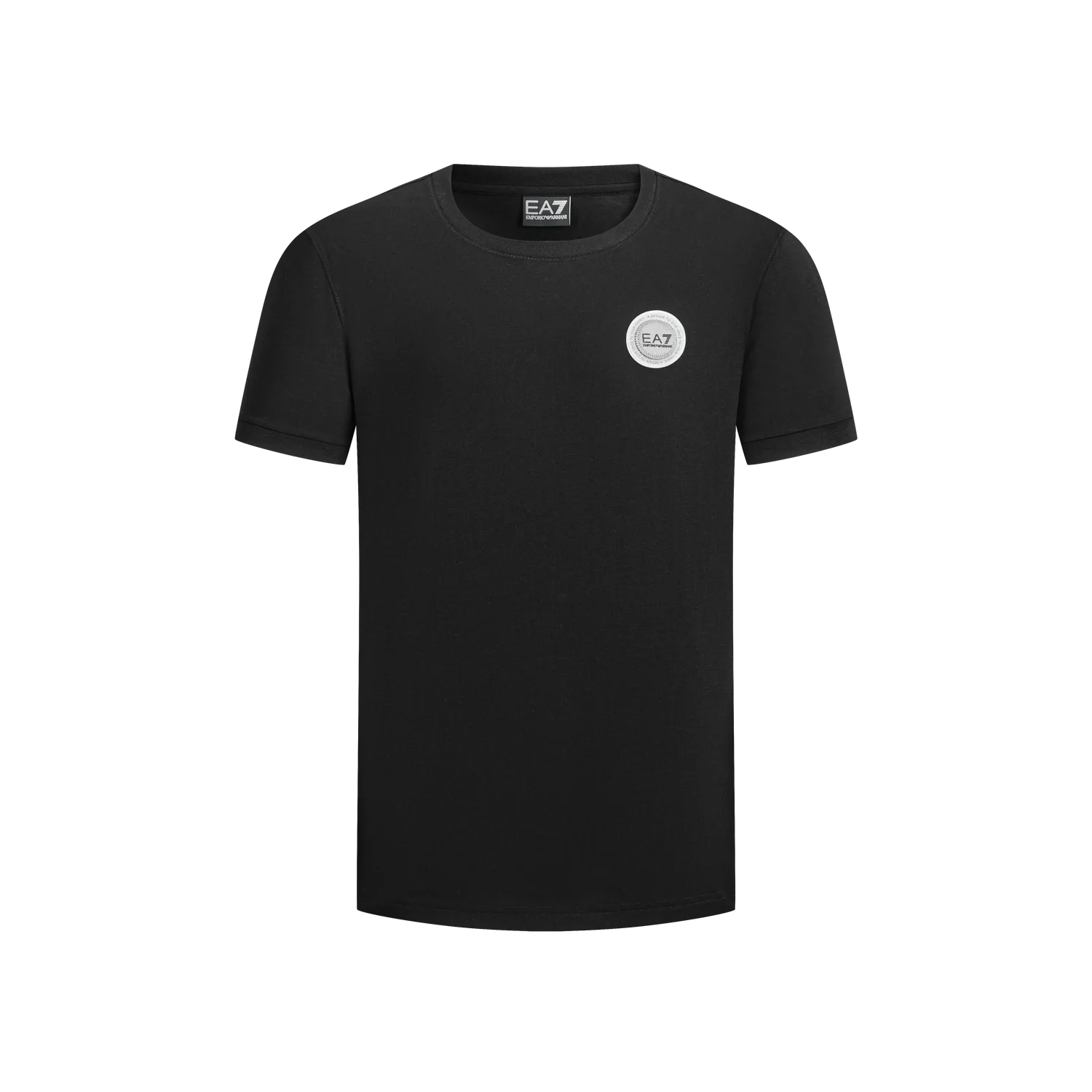 EMPORIO ARMANI Футболка мужская Black Crew Neck тонкая Straight Fit