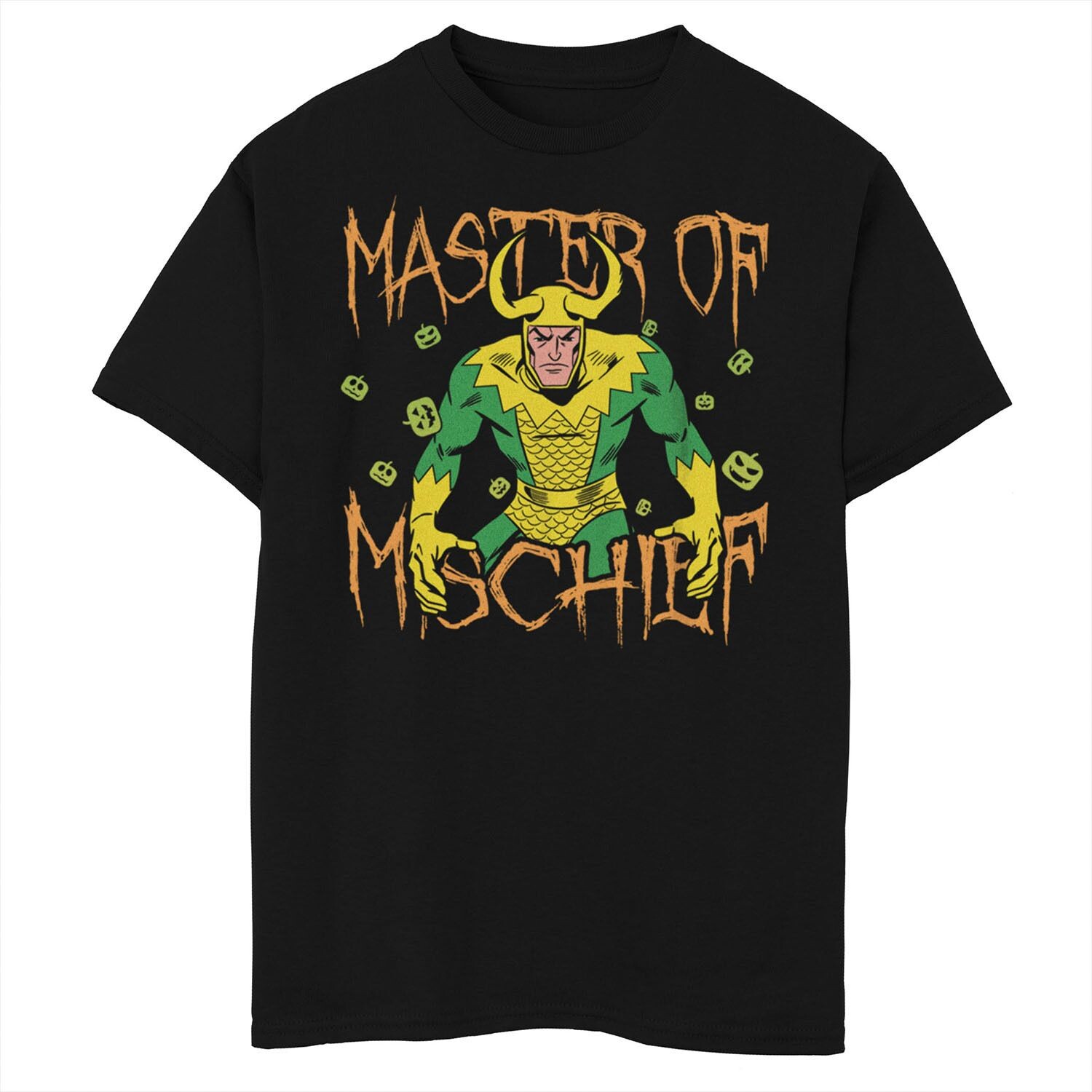 

Винтажная футболка с изображением портрета Локи для мальчиков 8–20 лет Marvel Master Of Mischief Marvel