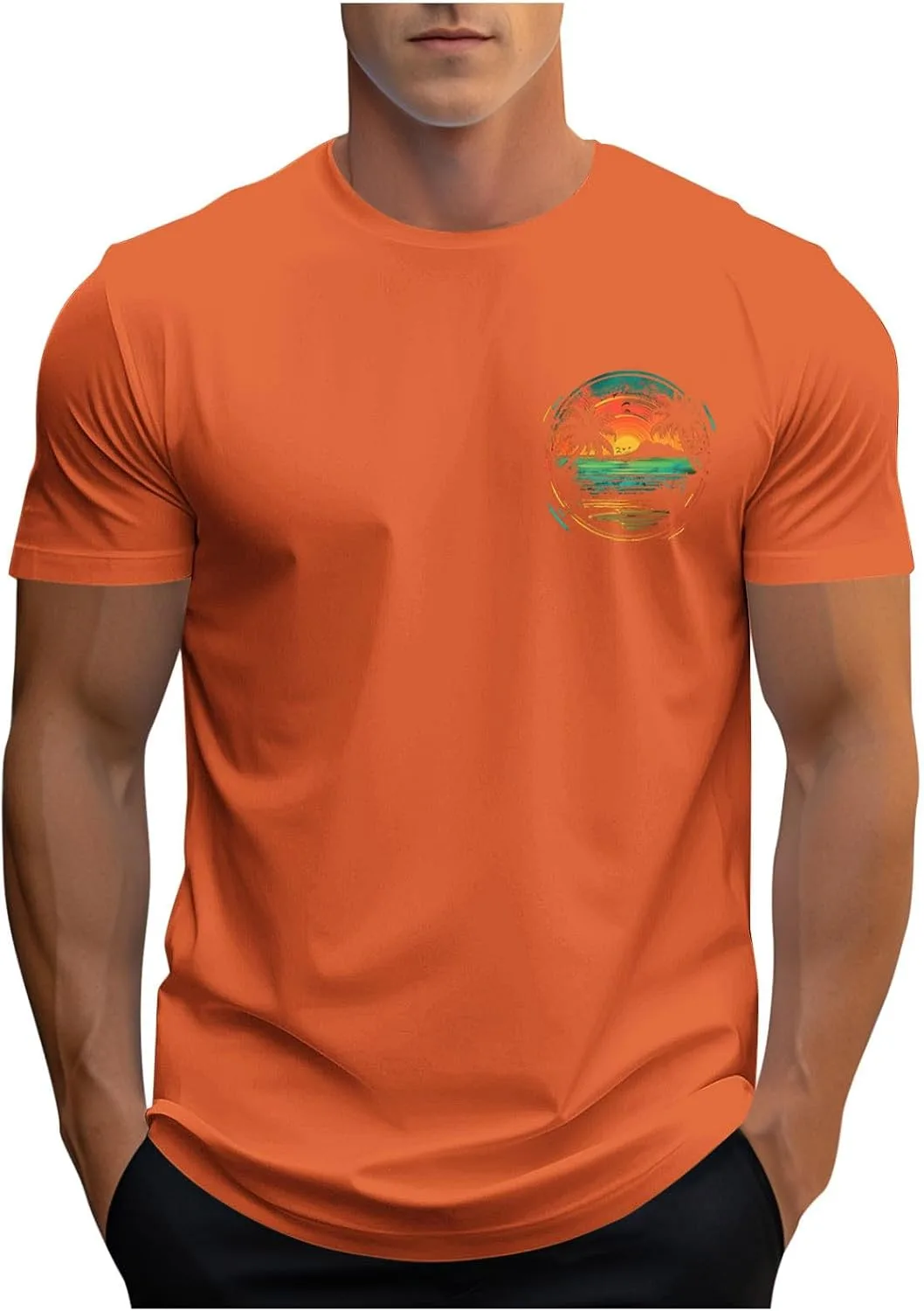 

Футболка Hawaiian Shirts для мужчин с круглым вырезом и коротким рукавом