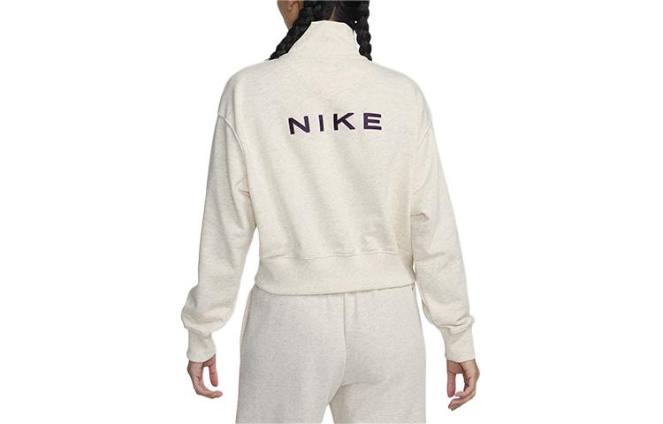 Свитшот Women's Oat Stand Collar Moderate Regular Nike, oat — фото 4
