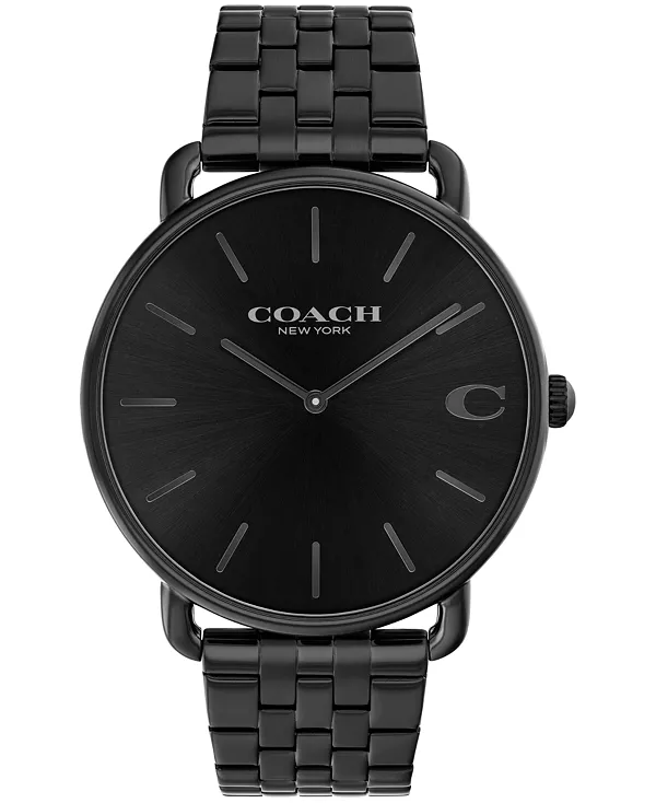 

Мужские часы Elliot с черным браслетом из нержавеющей стали с ионным покрытием, 43 мм Coach, black
