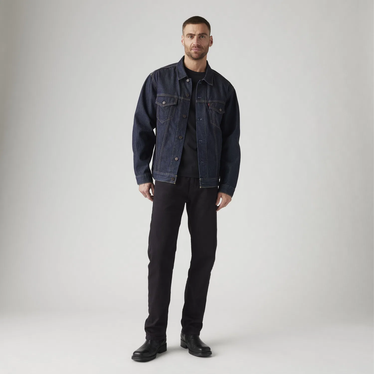 Мужские джинсы Levi's 505 Regular Fit, черный — фото 2