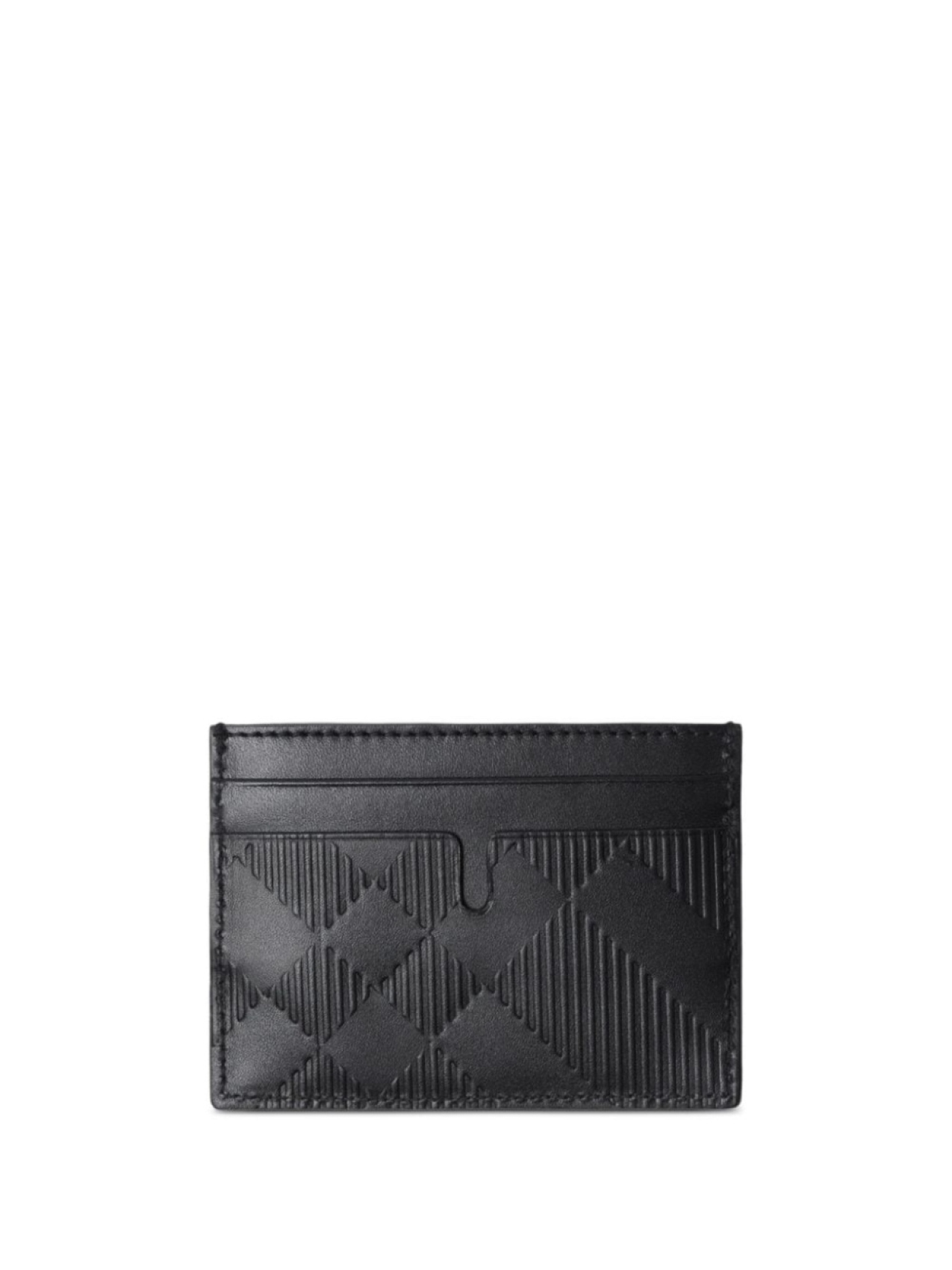 

Burberry check-pattern leather cardholder, черный