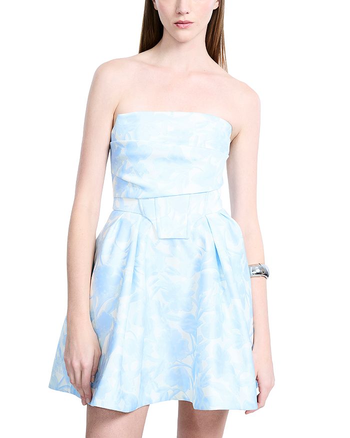

Платье мини с верхней строчкой Peak BCBGMAXAZRIA, мультиколор