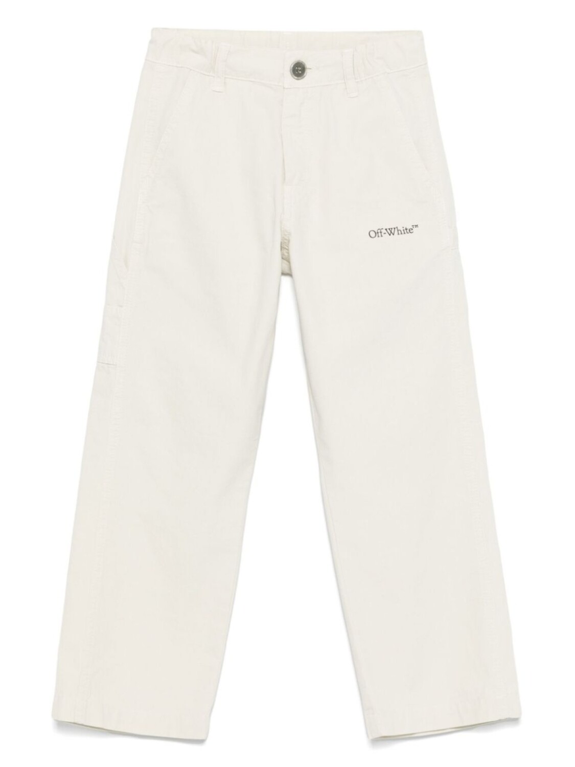 

Off-White Kids брюки с логотипом, нейтральный цвет