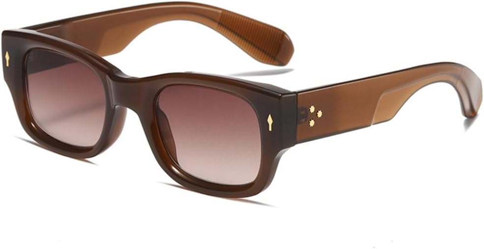 

Винтажные солнцезащитные очки для женщин, модные, с заклепками, с широкими дужками, мужские, в стиле панк, двухцветные солнцезащитные очки UV400, L17715 generic, Brown Tea Gradient