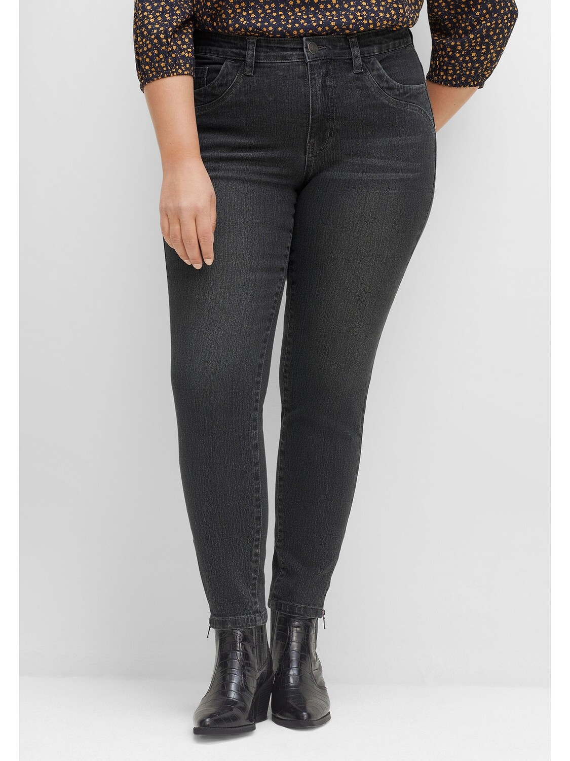 

Джинсы sheego 7/8, цвет grey Denim