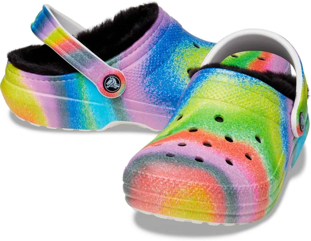 Сабо Crocs Classic Lined Tie-Dye, белый — фото 4