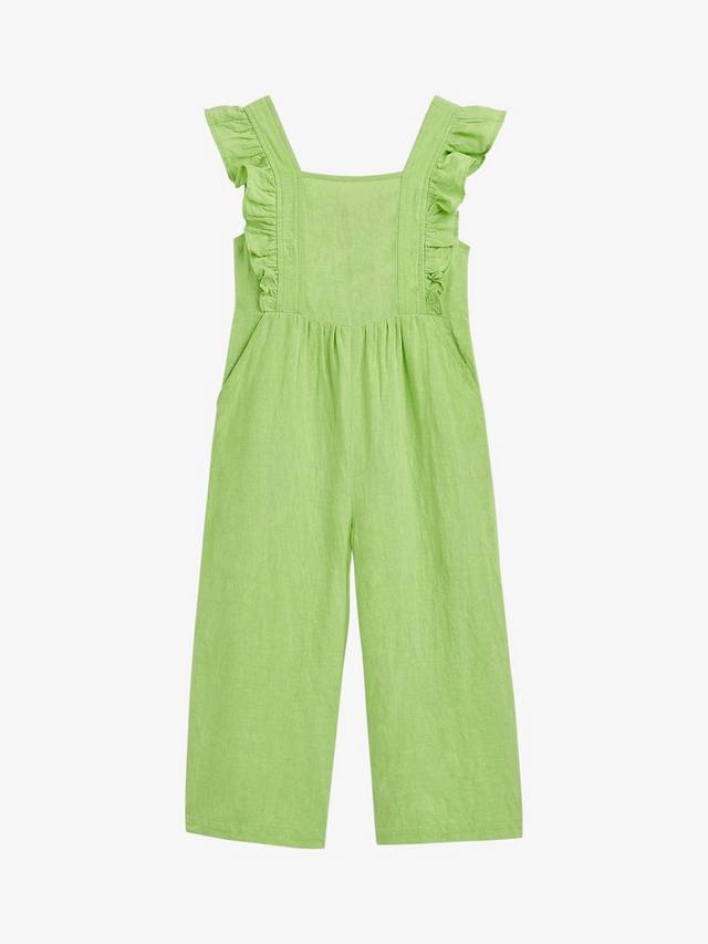 Детский комбинезон Meg из льняной смеси Whistles, Green — фото 4