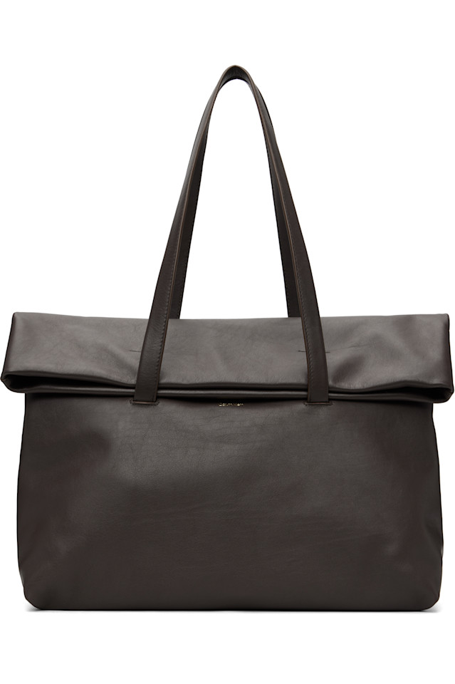 

Calvin Klein Collection Коричневая сумка-тоут "Нью-Йорк Сити север-юг"