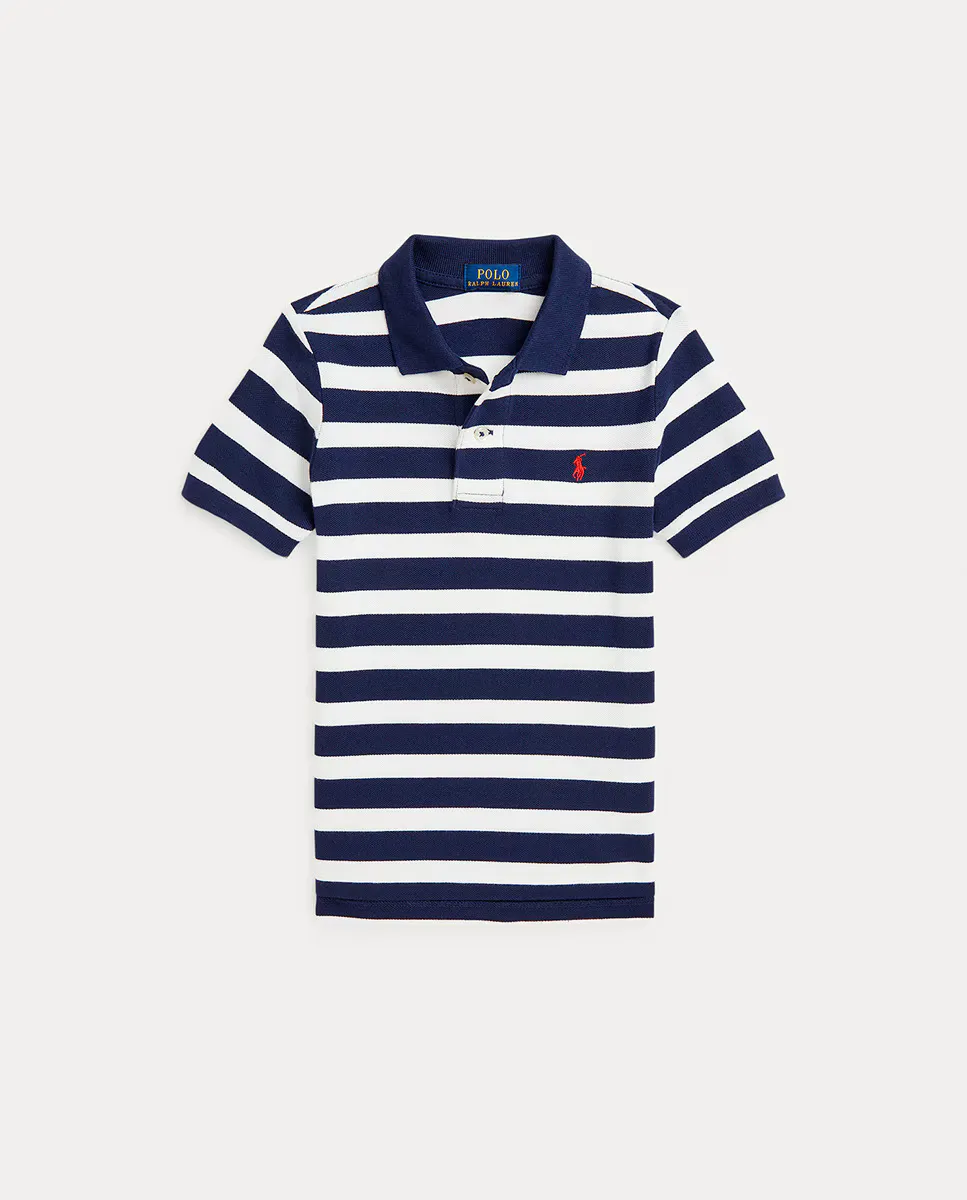 

Рубашка поло из хлопка с короткими рукавами для мальчиков Polo Ralph Lauren, синий