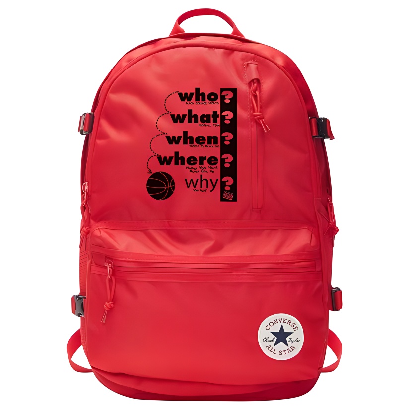 

Converse Полиэстеровый рюкзак унисекс красный, English